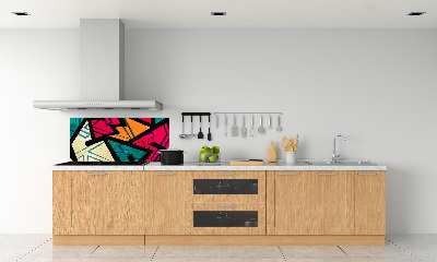 Glazen achterwand keuken Geometrische achtergrond