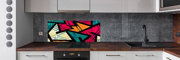 Glazen achterwand keuken Geometrische achtergrond