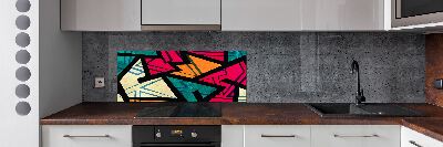Glazen achterwand keuken Geometrische achtergrond