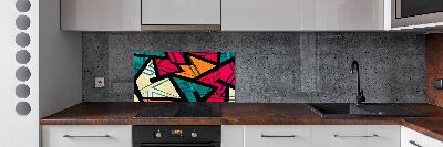 Glazen achterwand keuken Geometrische achtergrond
