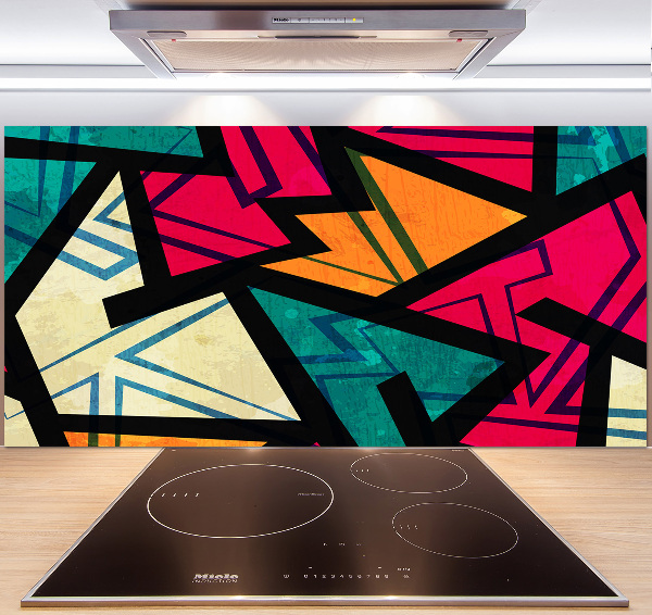 Glazen achterwand keuken Geometrische achtergrond
