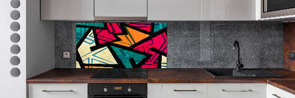 Glazen achterwand keuken Geometrische achtergrond