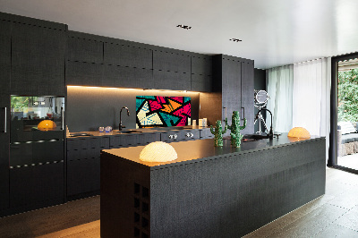 Glazen achterwand keuken Geometrische achtergrond
