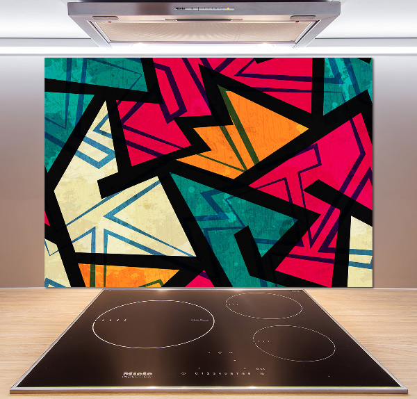 Glazen achterwand keuken Geometrische achtergrond