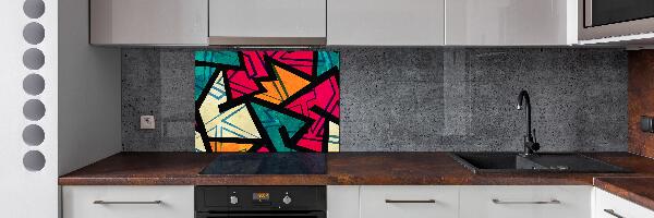Glazen achterwand keuken Geometrische achtergrond
