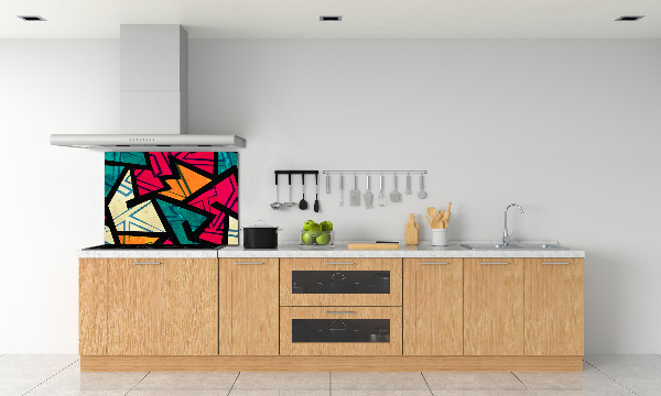 Glazen achterwand keuken Geometrische achtergrond