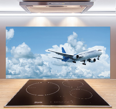 Spatplaat keuken Een vliegtuig in de lucht