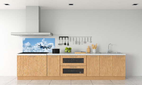 Spatplaat keuken Een vliegtuig in de lucht