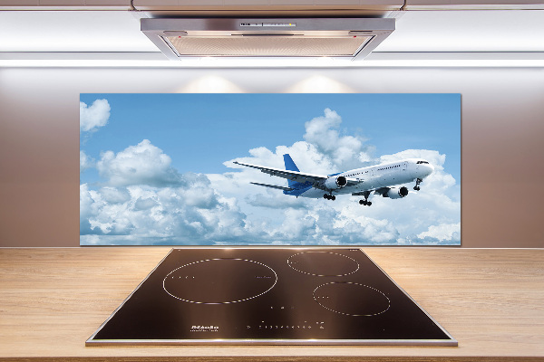 Spatplaat keuken Een vliegtuig in de lucht