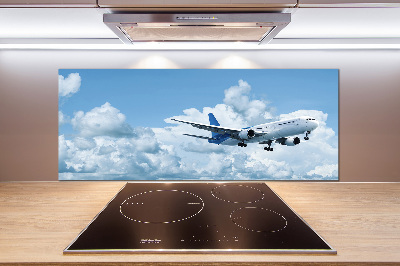 Spatplaat keuken Een vliegtuig in de lucht