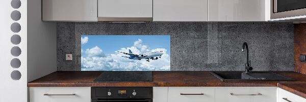 Spatplaat keuken Een vliegtuig in de lucht
