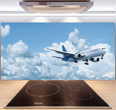Spatplaat keuken Een vliegtuig in de lucht