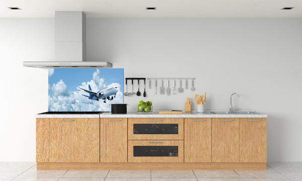 Spatplaat keuken Een vliegtuig in de lucht