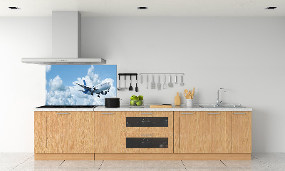 Spatplaat keuken Een vliegtuig in de lucht