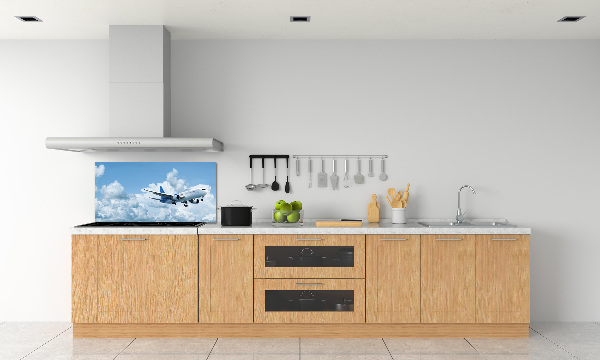 Spatplaat keuken Een vliegtuig in de lucht