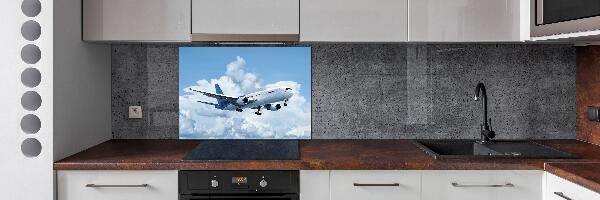 Spatplaat keuken Een vliegtuig in de lucht