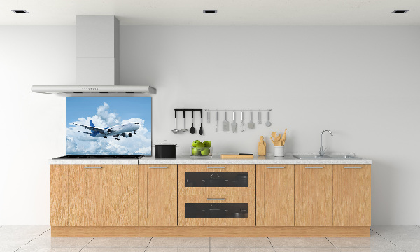Spatplaat keuken Een vliegtuig in de lucht