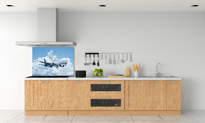 Spatplaat keuken Een vliegtuig in de lucht