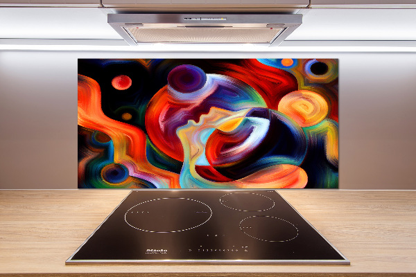 Spatscherm keuken Abstractie