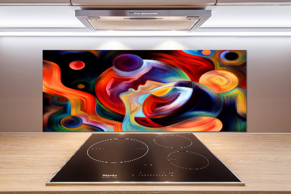 Spatscherm keuken Abstractie