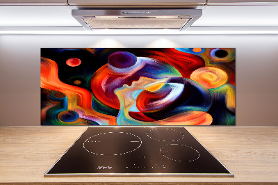 Spatscherm keuken Abstractie