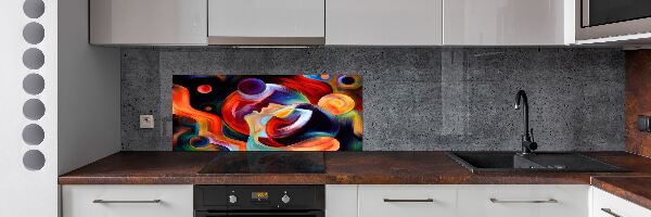 Spatscherm keuken Abstractie