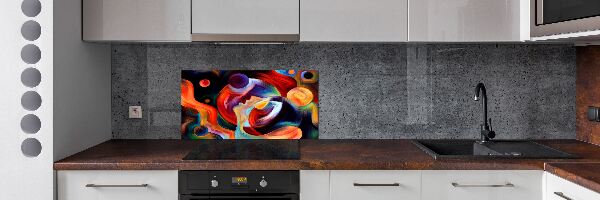 Spatscherm keuken Abstractie