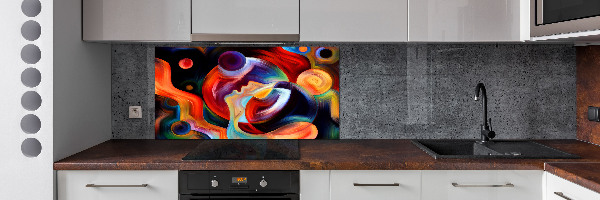 Spatscherm keuken Abstractie