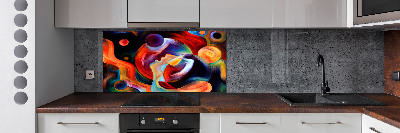 Spatscherm keuken Abstractie