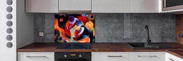 Spatscherm keuken Abstractie