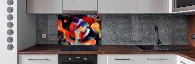 Spatscherm keuken Abstractie