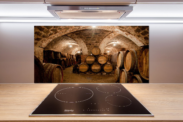 Panel do kuchni Beczki w winnicy