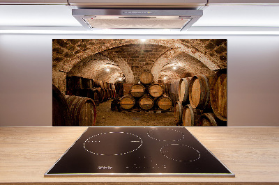 Panel do kuchni Beczki w winnicy