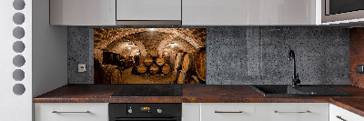 Panel do kuchni Beczki w winnicy