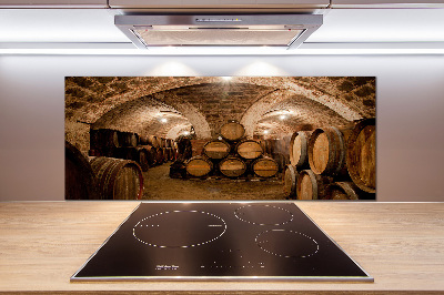 Panel do kuchni Beczki w winnicy