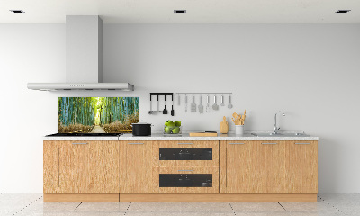 Spatscherm keuken Bamboebos