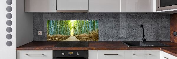 Spatscherm keuken Bamboebos