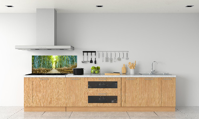 Spatscherm keuken Bamboebos