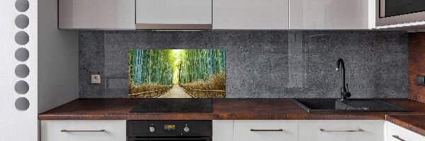 Spatscherm keuken Bamboebos