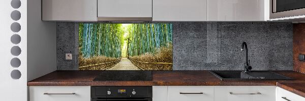Spatscherm keuken Bamboebos