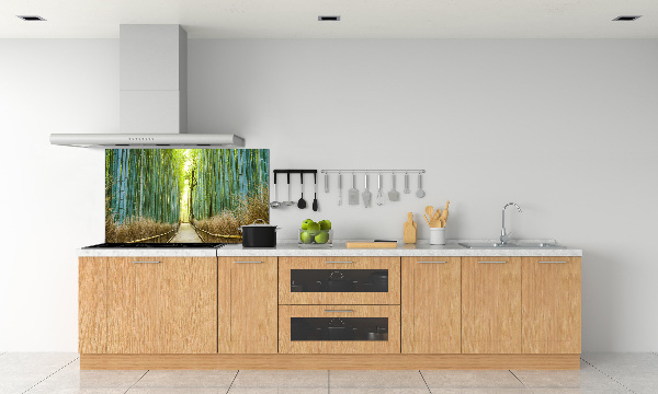 Spatscherm keuken Bamboebos