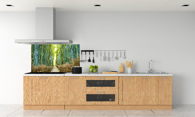 Spatscherm keuken Bamboebos