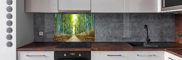 Spatscherm keuken Bamboebos