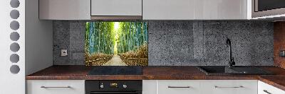Spatscherm keuken Bamboebos
