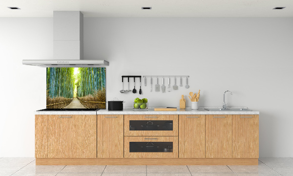 Spatscherm keuken Bamboebos