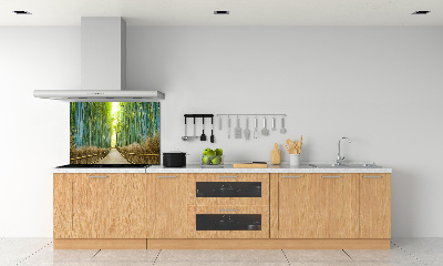 Spatscherm keuken Bamboebos
