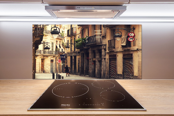 Achterwand keuken Straten van Barcelona