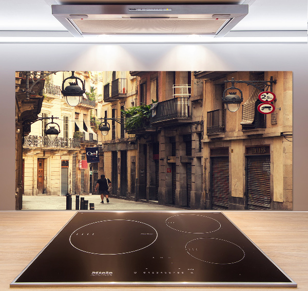 Achterwand keuken Straten van Barcelona