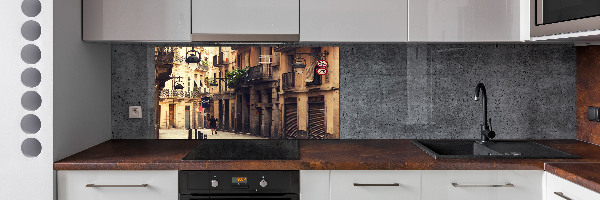 Achterwand keuken Straten van Barcelona
