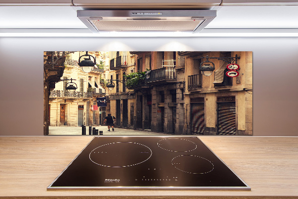 Achterwand keuken Straten van Barcelona
